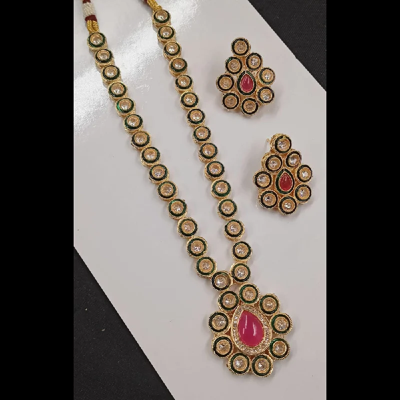 Padmawati Bangles Gold Plated Austrian Stone Necklace Set