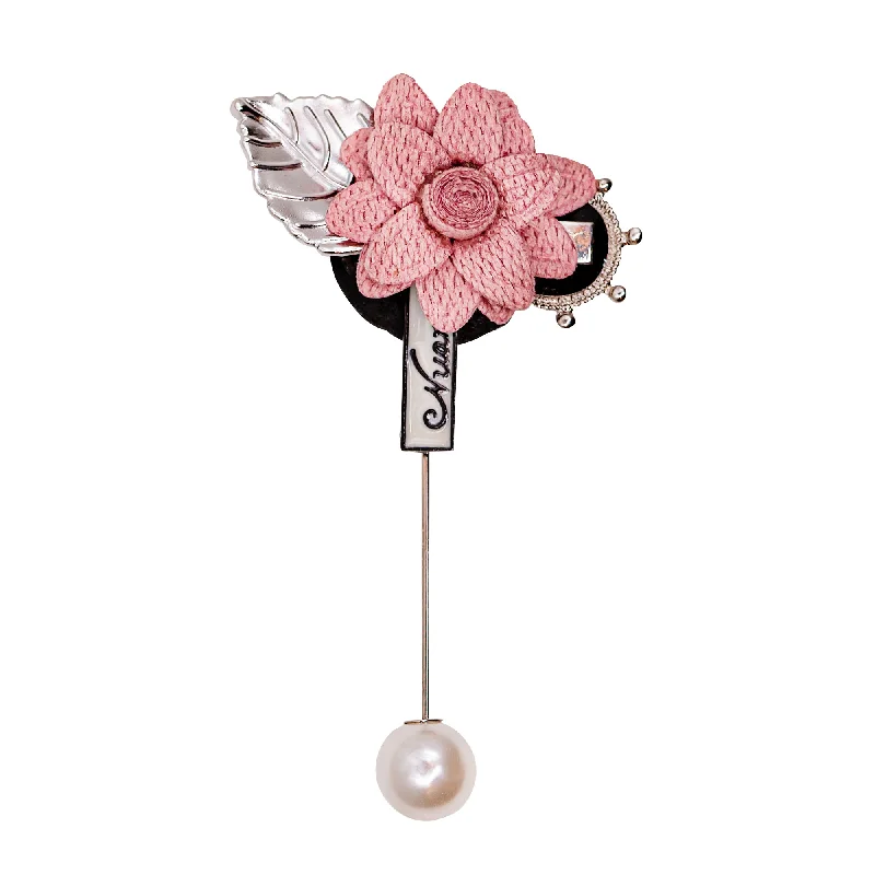 Pink Floral Design Lapel Pin