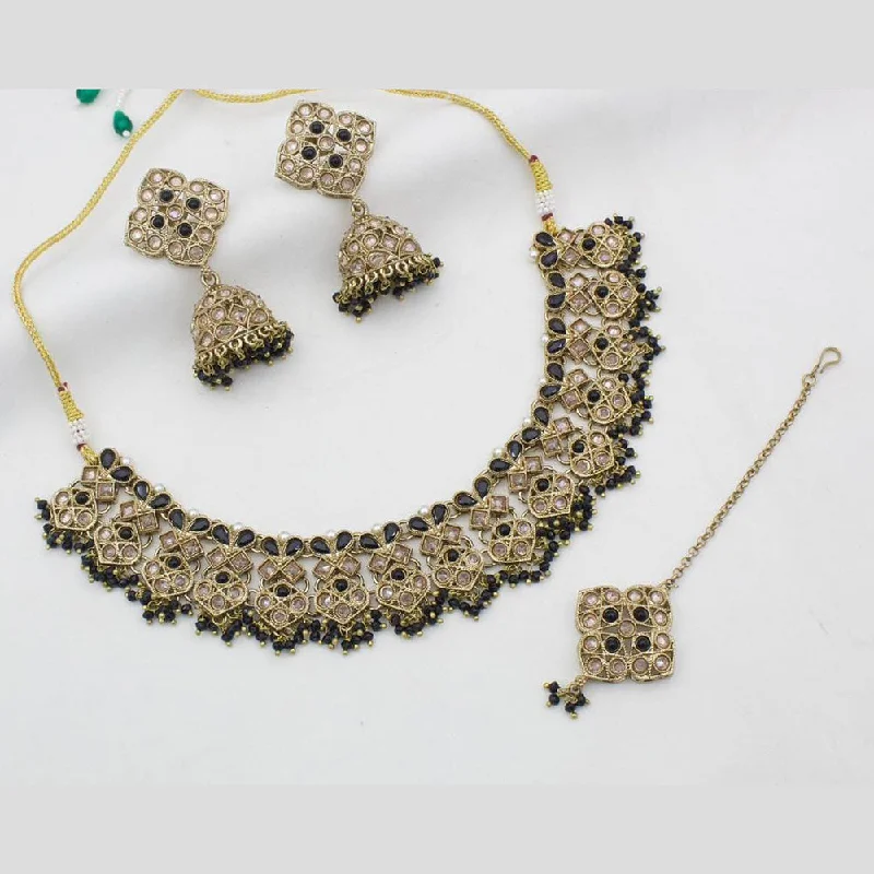 Kavita Art Gold Plated Crystal Stone Necklace Set