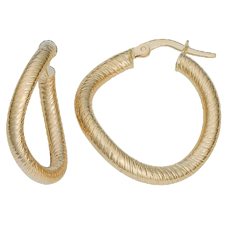 Fremada Italian 14k Yellow Gold Hoop Earrings