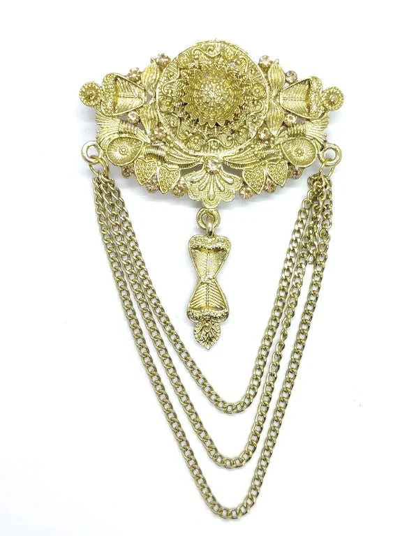 Golden Designer Brooch