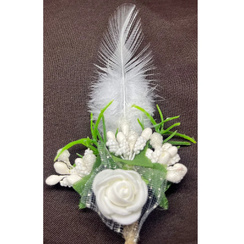 White Flower Brooch