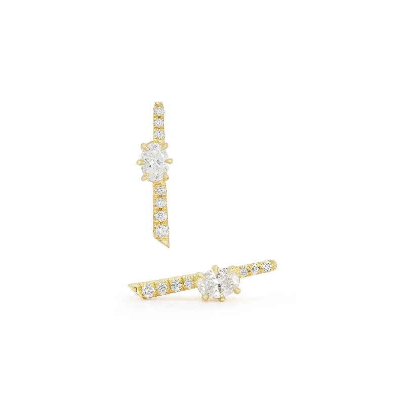 Rae Diamond Pave Stud Earrings