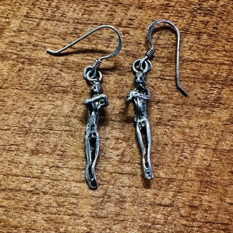 Sterling Silver Lost Wax Cast Figural Earrings