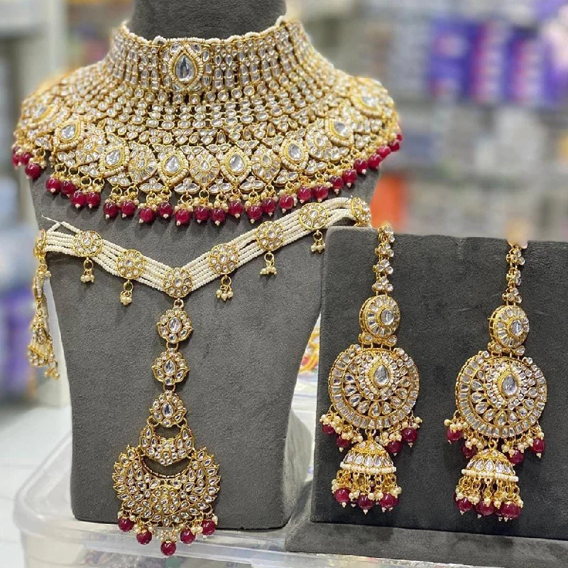 India Art Gold Plated Kundan Necklace Set