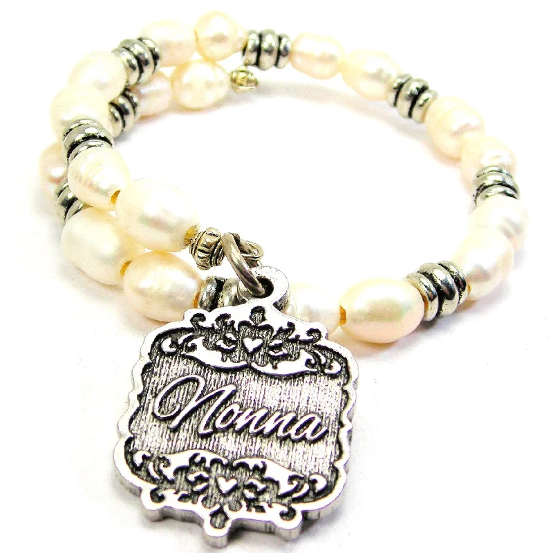 Nonna Victorian Scroll Fresh Water Pearl Wrap Bracelet