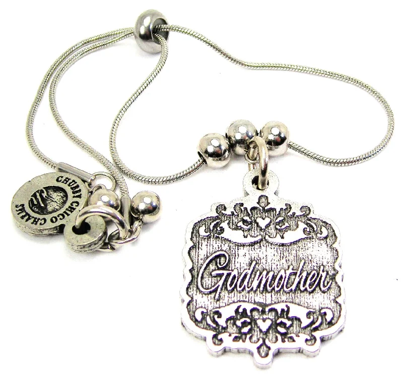 Godmother Victorian Scroll Slide Chain Bracelet