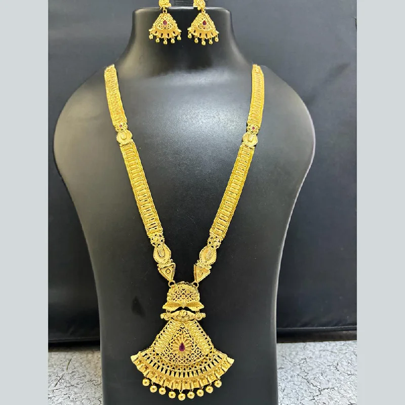 Pari Art Jewellery Forming Gold Long Necklace Set