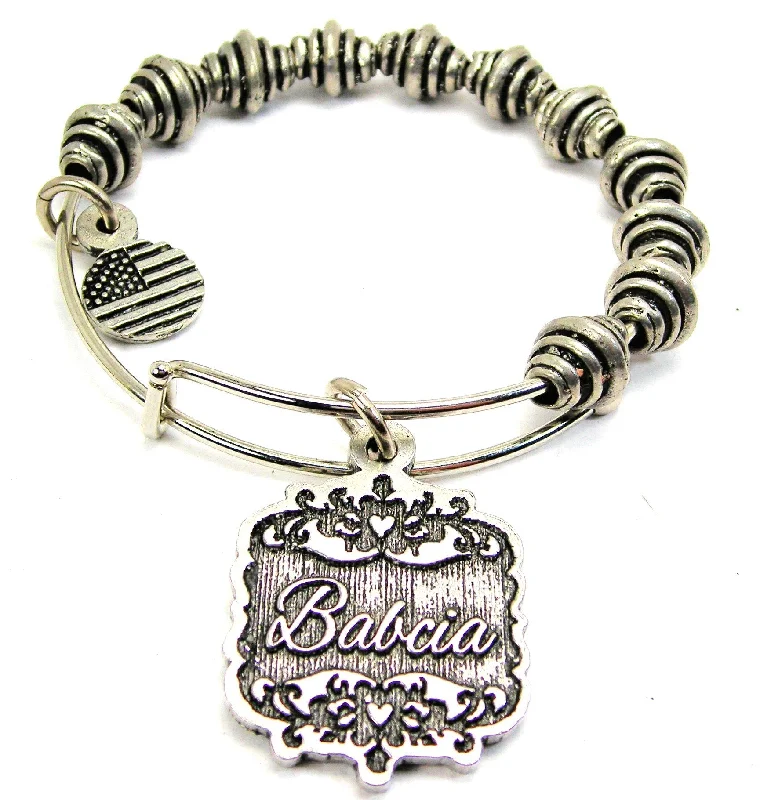 Babcia Victorian Scroll Spiral Beaded Bracelet