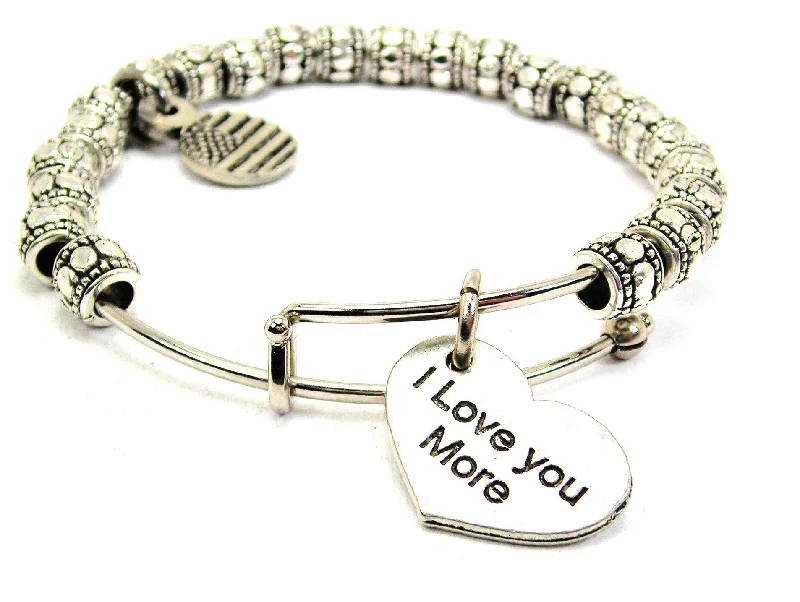 I Love You More Metal Beaded Bracelet