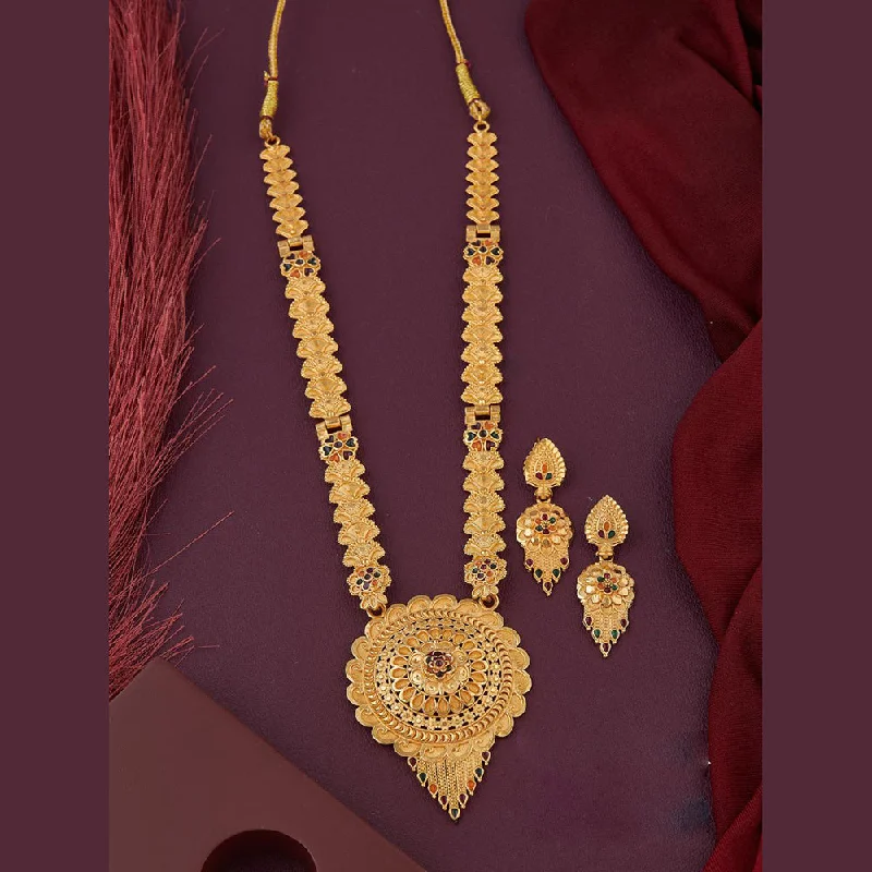 Kalpna Sales Gold Plated Meenakari Necklace Set