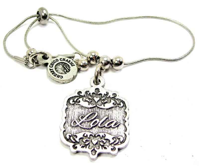 Lola Victorian Scroll Slide Chain Bracelet