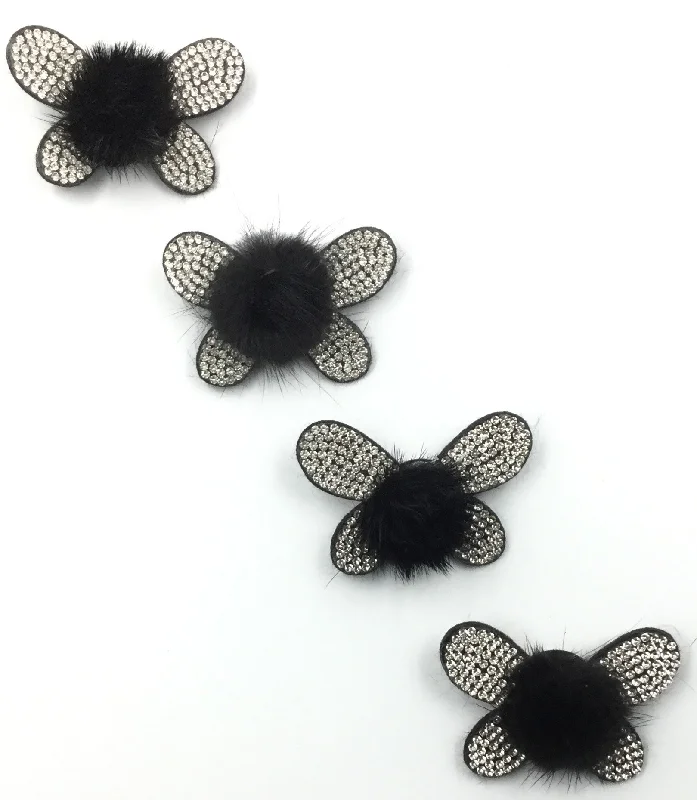 Black & Silver Butterfly Brooch