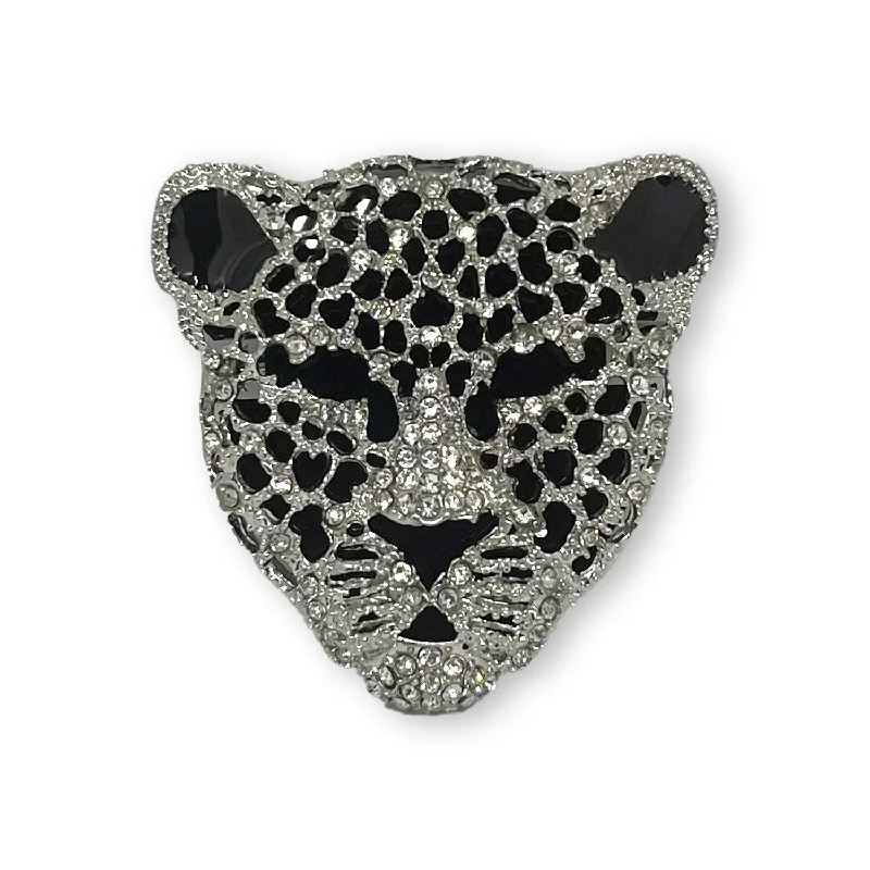 Silver Panther  Metal Brooch