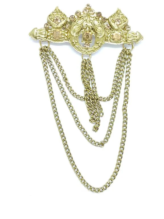 Golden Designer Brooch