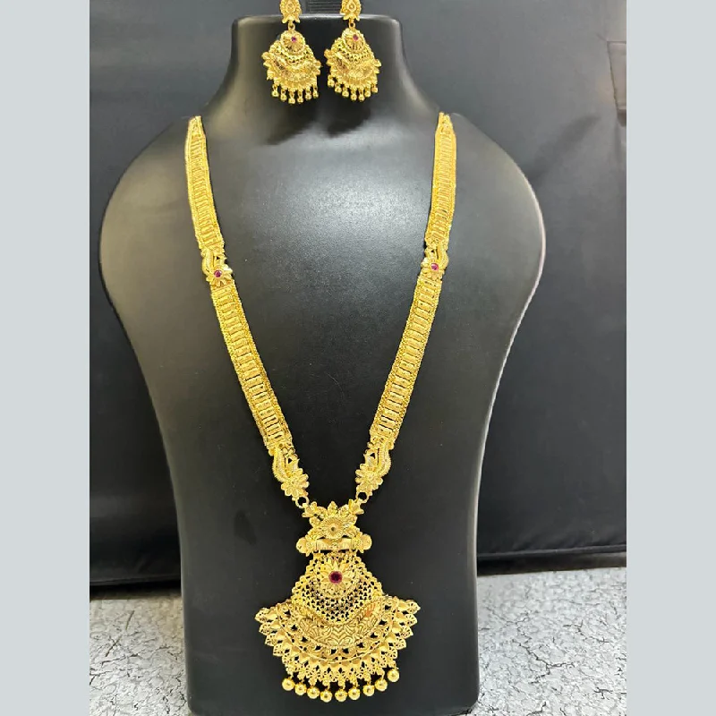 Pari Art Jewellery Forming Gold Long Necklace Set