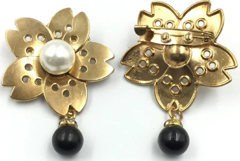 Golden Flower Brooch