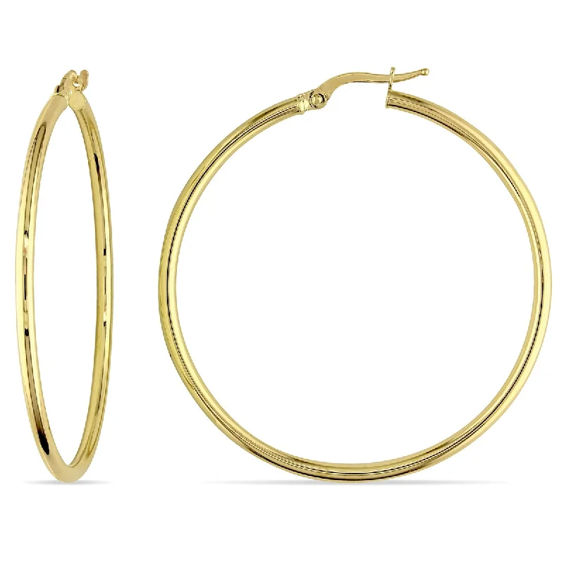 Miadora 45mm Polished Hoop Earrings in 10k Yellow Gold