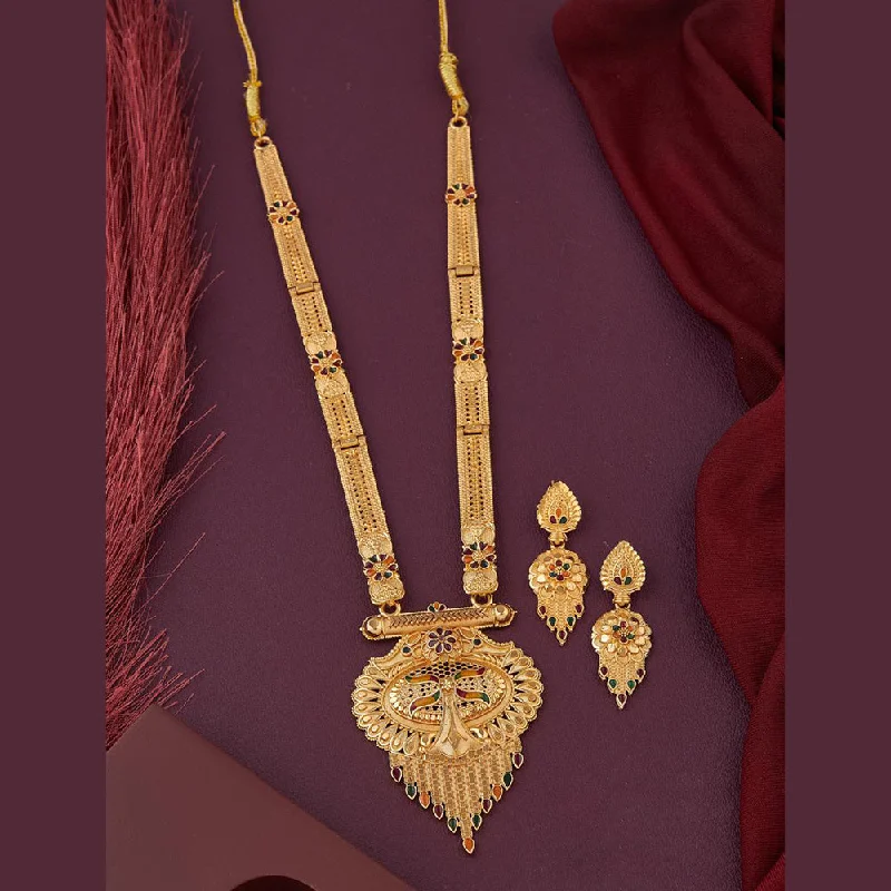 Kalpna Sales Gold Plated Meenakari Necklace Set