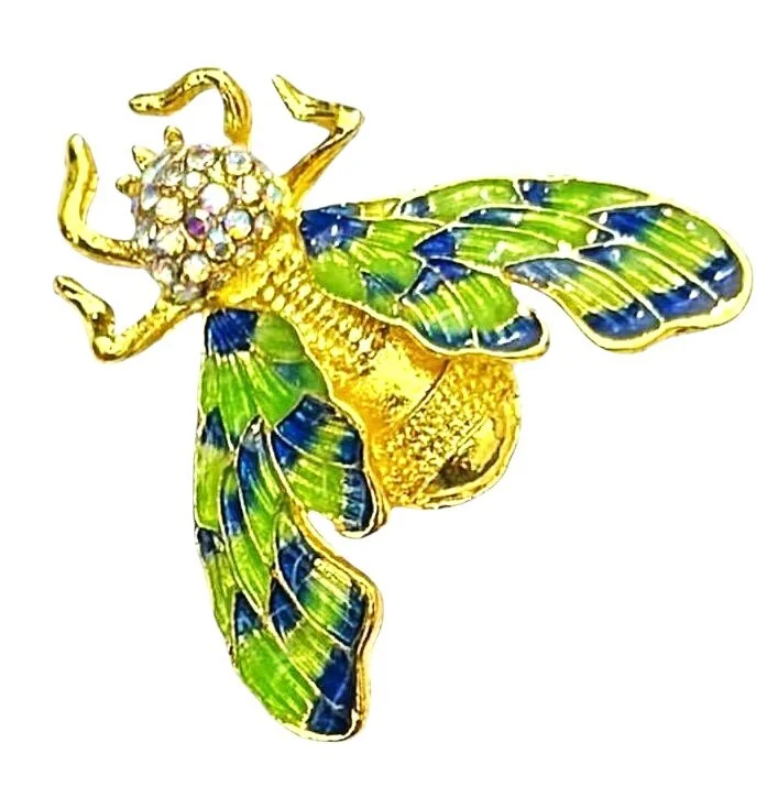 Multicolor Bee Shaped Colorful Metal Brooch