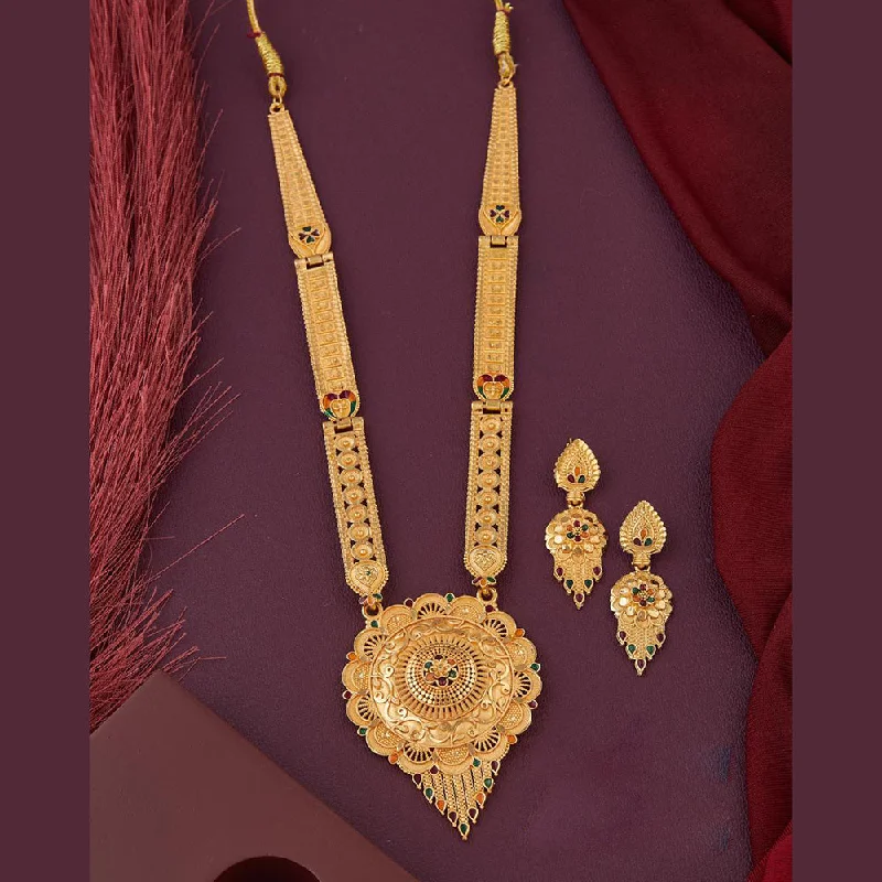 Kalpna Sales Gold Plated Meenakari Necklace Set