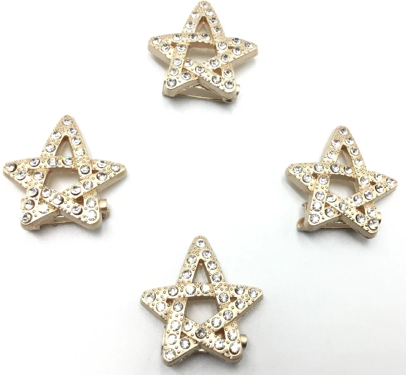 Golden Star Stone Brooch