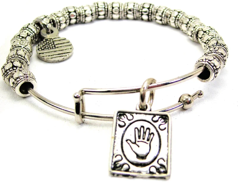 Fortune Teller Sign Metal Beaded Bracelet