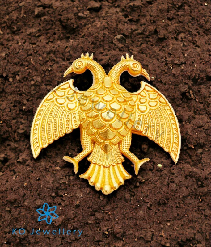 The Dvirupa Gandaberunda Silver Pendant/Brooch (Small)