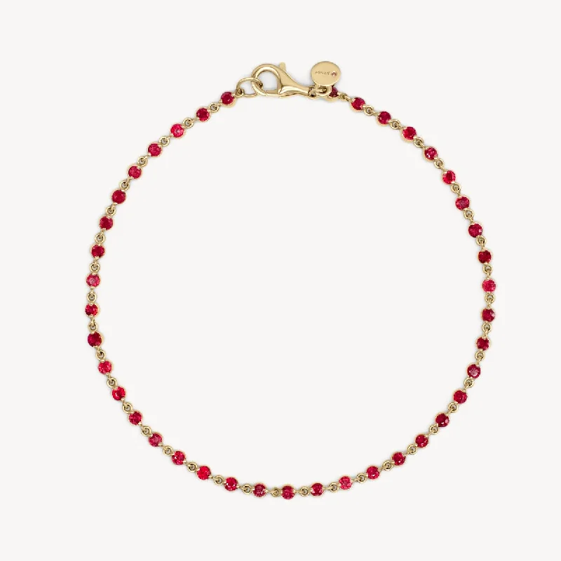 Wrapped in Rubies Tennis Bracelet