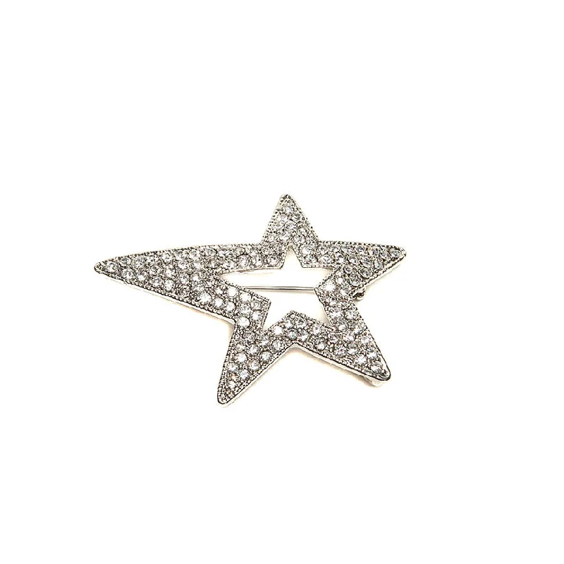 Sparkly Crystal Star Brooch