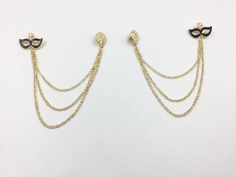 Golden Stylish Chain Hangings Brooch