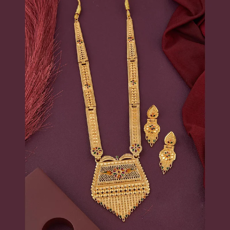 Kalpna Sales Gold Plated Meenakari Necklace Set