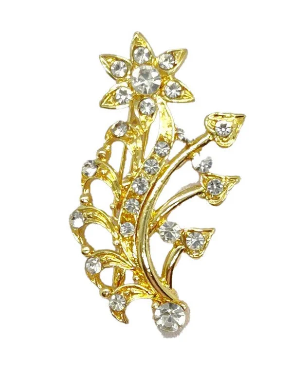 Golden Flower Designer Brooch