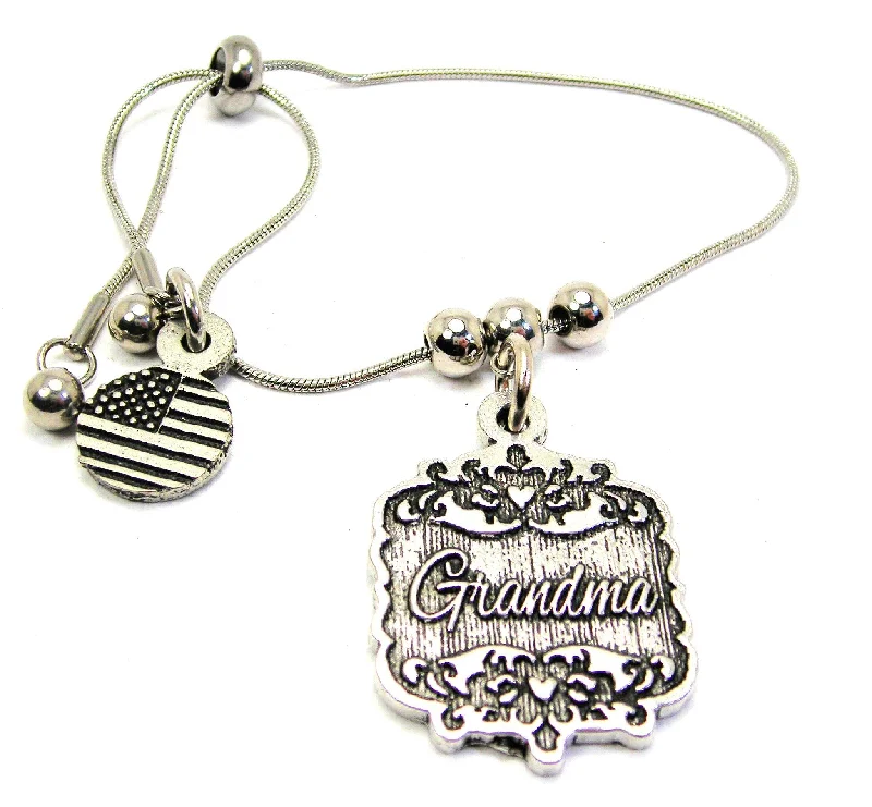 Grandma Victorian Scroll Slide Chain Bracelet